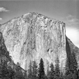 El Capitan im Yosemite Nationalpark, Schwarzweiß-Fotografie inspiriert von Ansel Adams, aufgenommen von J.F. Lindemann 1995